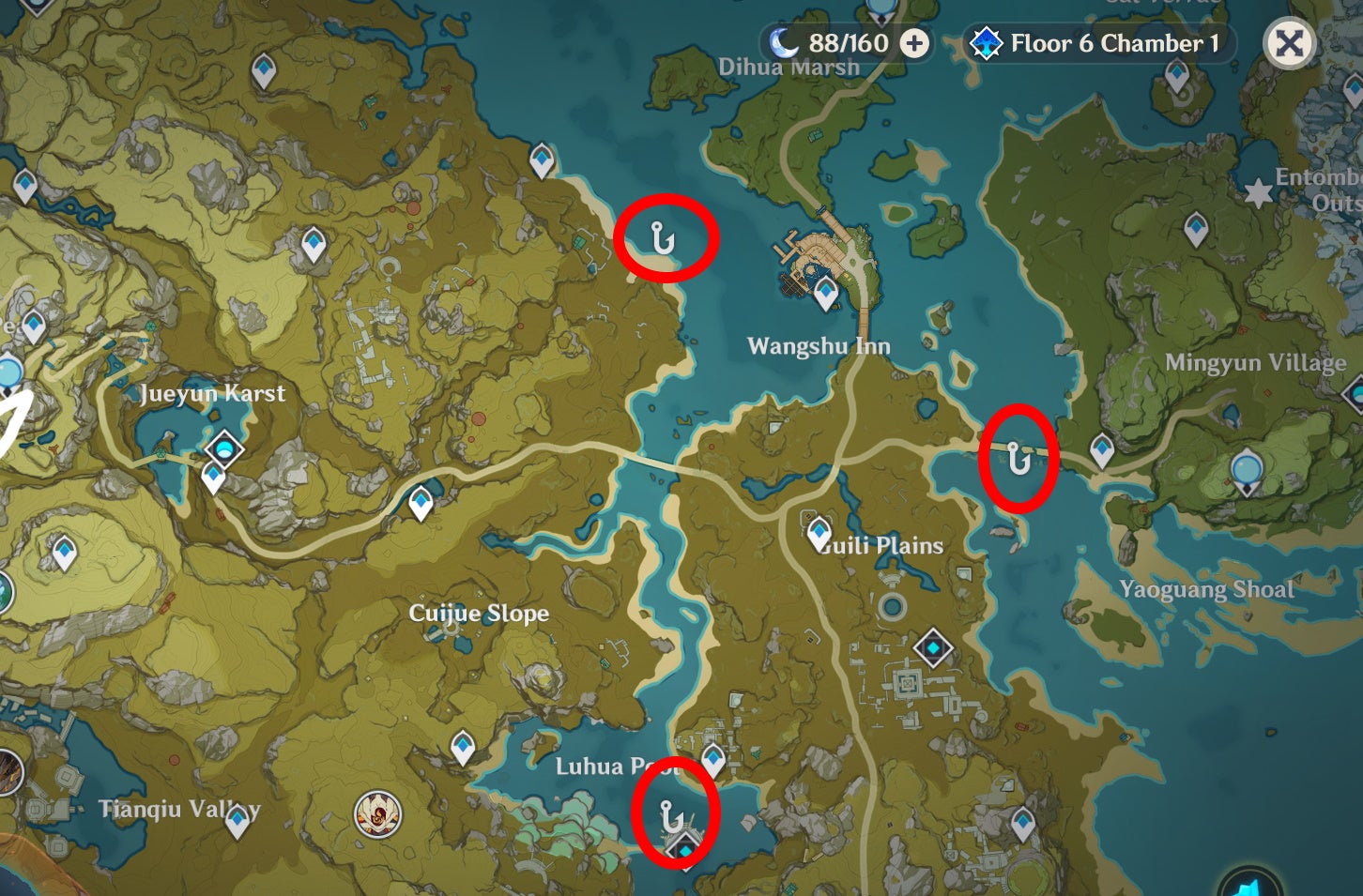 Genshin Impact The Catch And Where To Find Raimei Angelfish Golden Koi